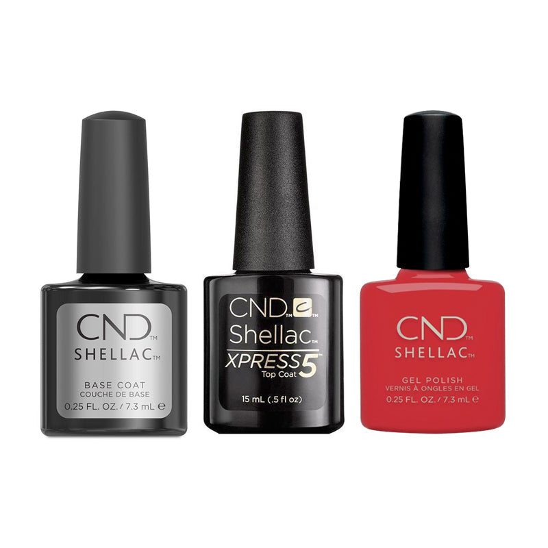 CND - Shellac Xpress5 Combo - Base, Top & Love Letter (0.25 oz) - Gel Polish - Nail Polish at Beyond Polish