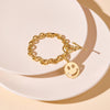 Smiley Face Charm Bracelet in Gold - Bracelets - Nail Polish at Beyond Polish