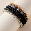 Silicone Glass Beaded Bracelet Set - Bracelets - Nail Polish at Beyond Polish