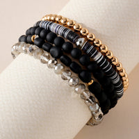 Silicone Glass Beaded Bracelet Set - Bracelets - Nail Polish at Beyond Polish