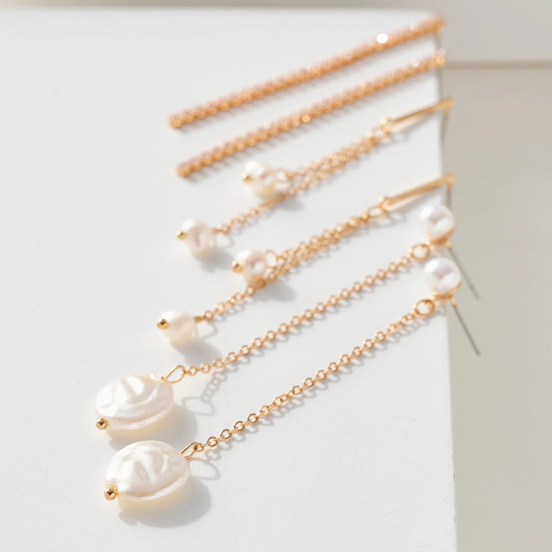 Pearl Dangling Earrings Set - Earrings - Nail Polish at Beyond Polish
