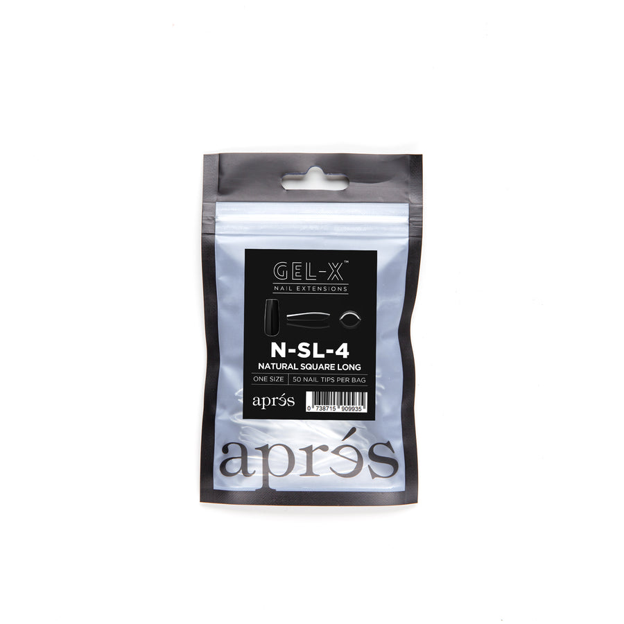 apres - Gel-X Refill Bags - Natural Square Long Size 4 (50 pcs) - Nail Extensions - Nail Polish at Beyond Polish