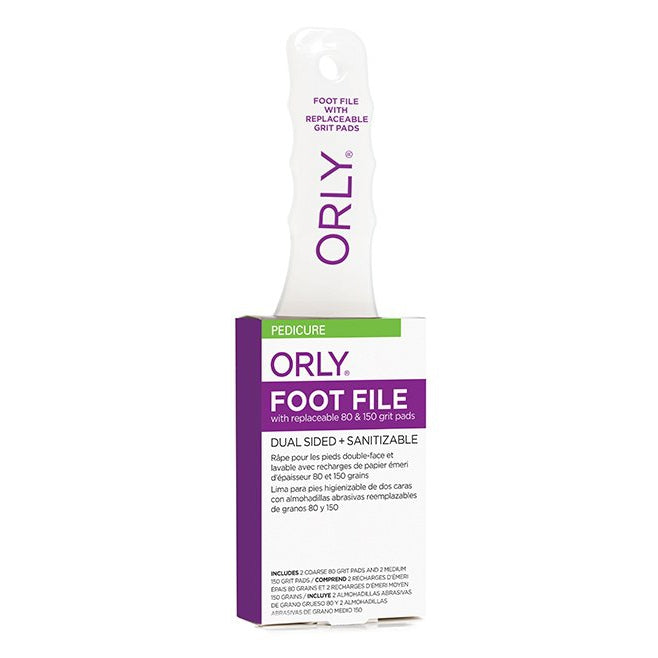 Orly File - Foot File With 2 Refill Pads of 80 & 150 Grit - Manicure & Pedicure Tools - Nail Polish at Beyond Polish